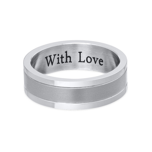 Engraved Stainless Steel Ring for Men