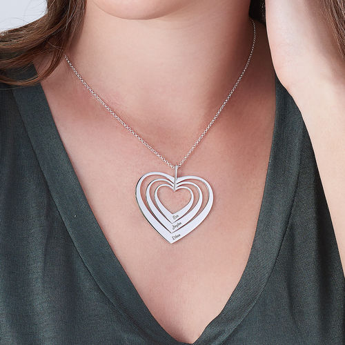 Family Hearts necklace in Sterling Silver