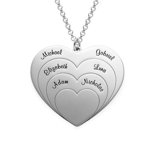 Family Love Necklace in Sterling Silver