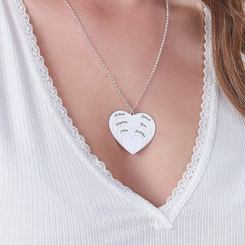 Family Love Necklace in Sterling Silver