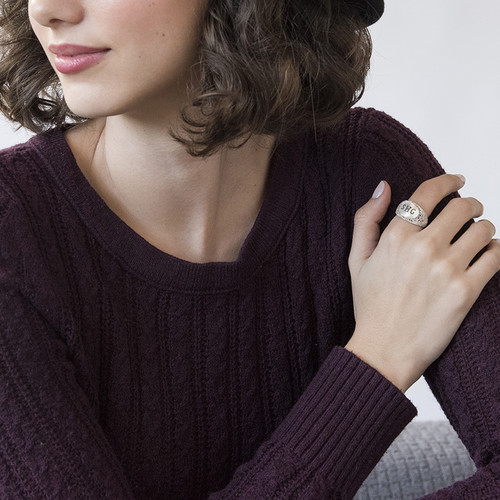 Filigree Signet Ring in Silver