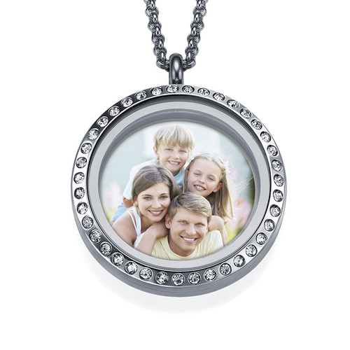 Floating Locket Photo Necklace