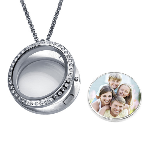 Floating Locket Photo Necklace