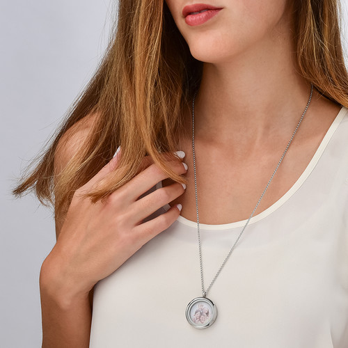 Floating Locket Photo Necklace