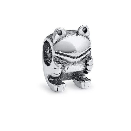 Frog Silver Bead