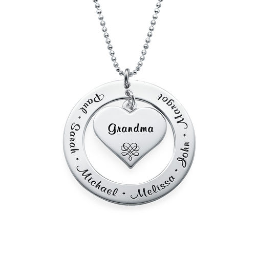 Grandmother / Mother Necklace in Sterling Silver