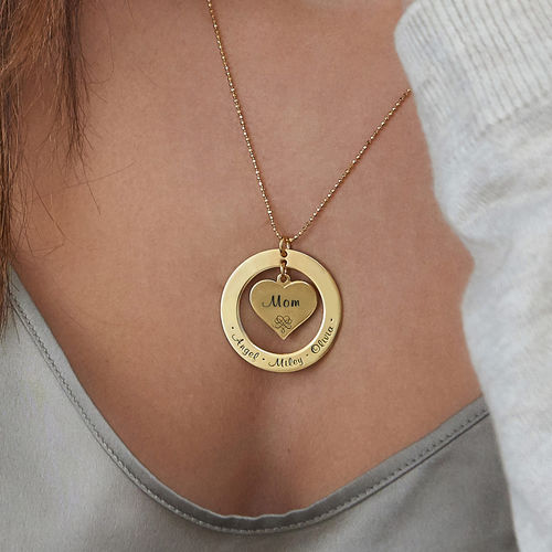 Grandmother / Mother Necklace with Names - Gold Plated