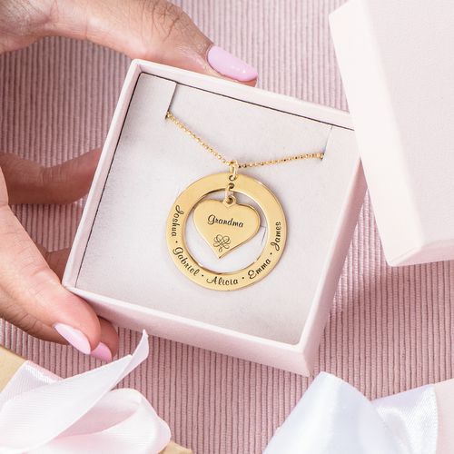 Grandmother / Mother Necklace with Names - Gold Plated