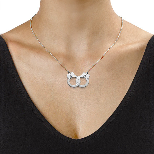 Handcuff Necklace in Silver