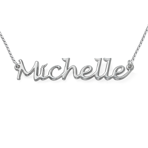 Handwritten Name Necklace in Sterling Silver