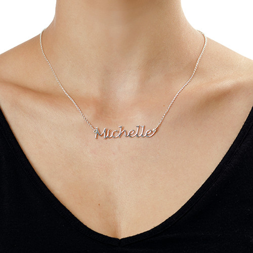 Handwritten Name Necklace in Sterling Silver