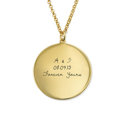 Love Note Circle Necklace in Gold Plating