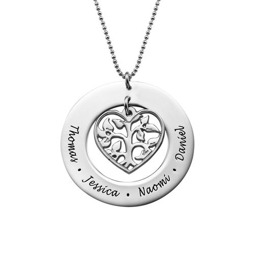 Heart Family Tree Necklace