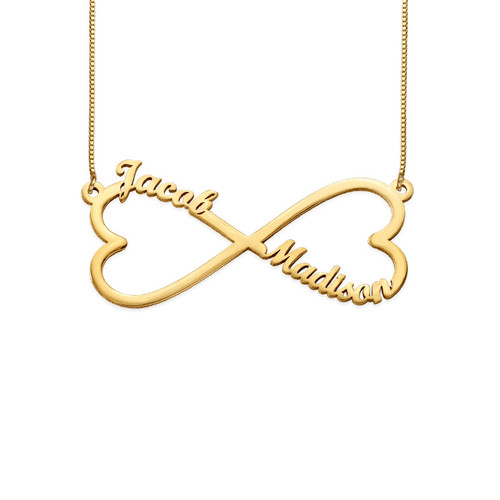 Heart Infinity Name Necklace - 14K Gold