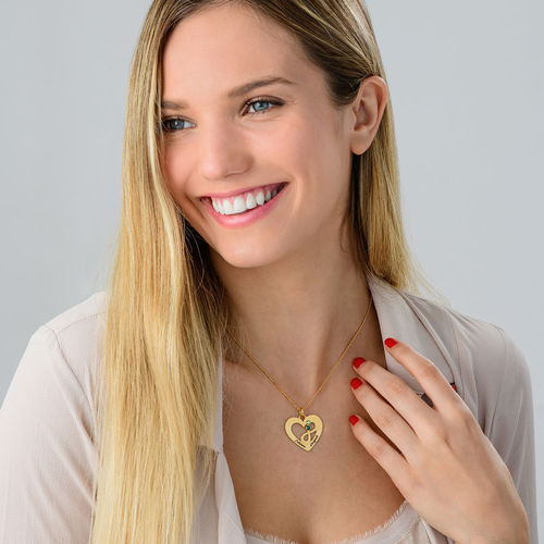 Heart Infinity Necklace in Gold Plating