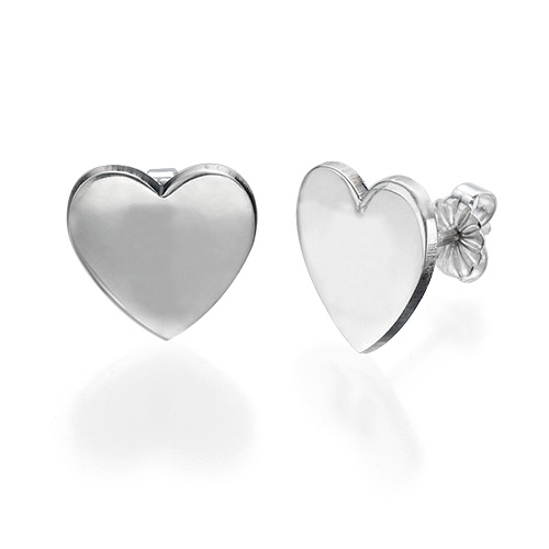 Heart Initial Earrings