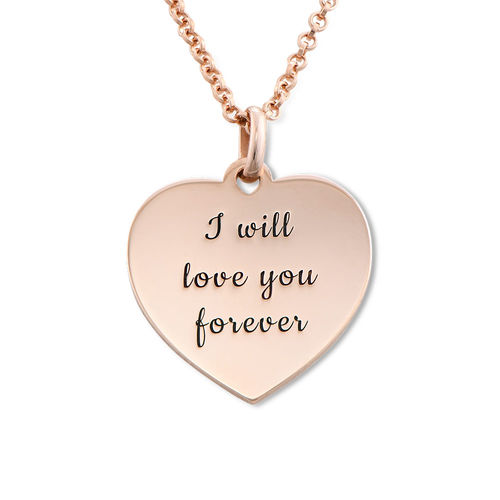 Heart Necklace in Rose Gold Plating