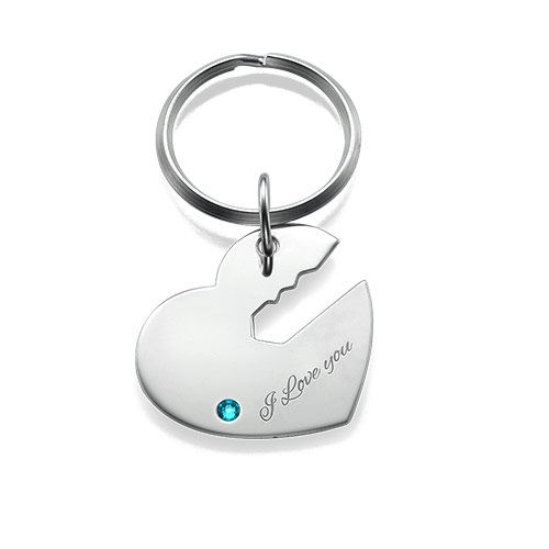 Heart and Key Keychain for Couples