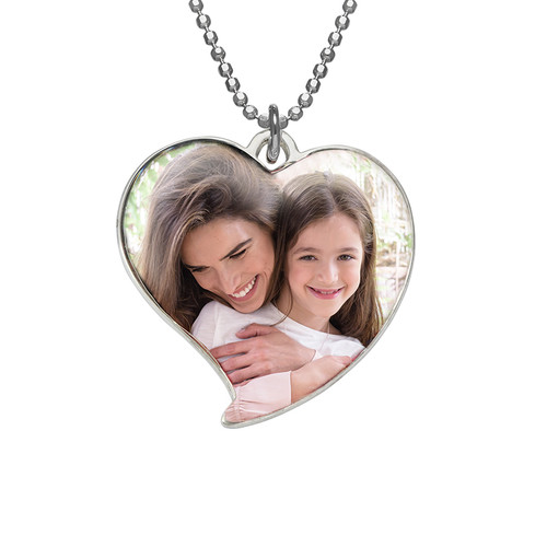 Heart photo necklace in Sterling Silver