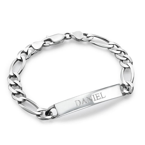 Sterling Silver Men's ID Bracelet