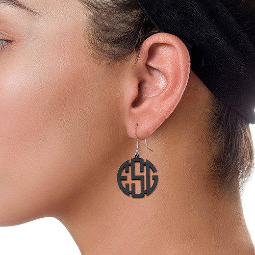 Monogram Acrylic Earrings