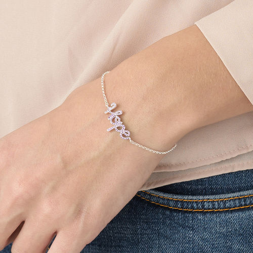 Hope Adjustable Inspirational Bracelet in Silver