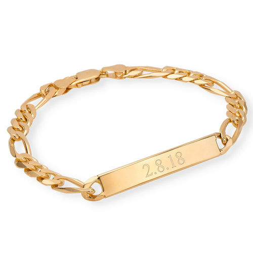 ID Bracelet for Men With Gold Plating