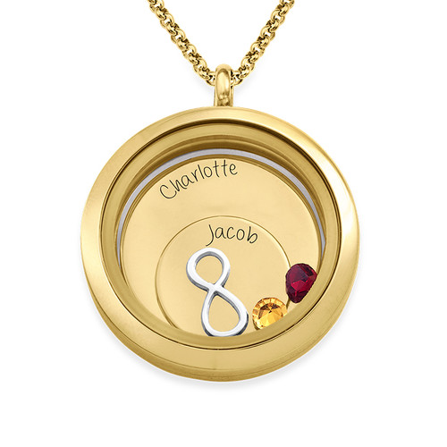 Infinite Love Floating Locket with Gold Plating