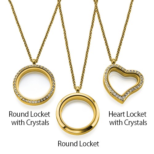 Infinite Love Floating Locket with Gold Plating