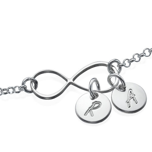 Infinity Bracelet / Anklet with Initial Charms