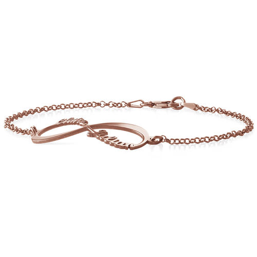 Infinity Bracelet with Names - Rose Gold Plated