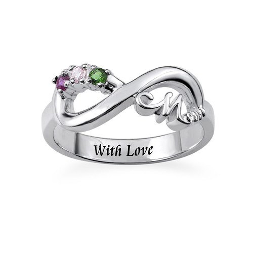 Infinity Mom Ring with Inner Engraving