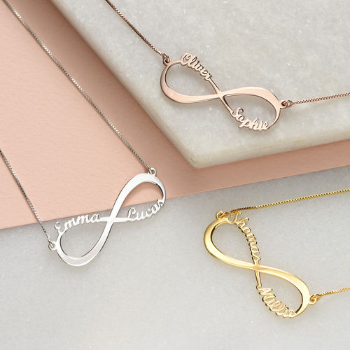 Infinity Name Necklace in 14K Yellow Gold