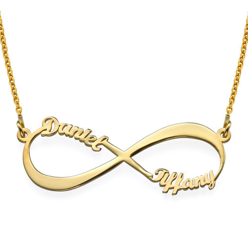 Infinity Name Necklace with Gold Plating