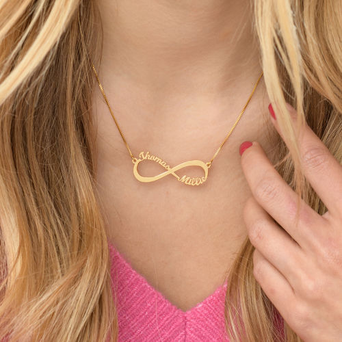 Infinity Name Necklace with Gold Plating