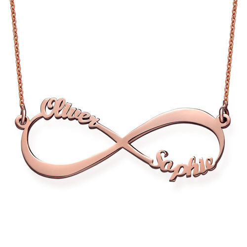 Infinity Name Necklace with Rose Gold Plating