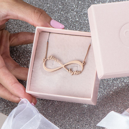 Infinity Name Necklace with Rose Gold Plating