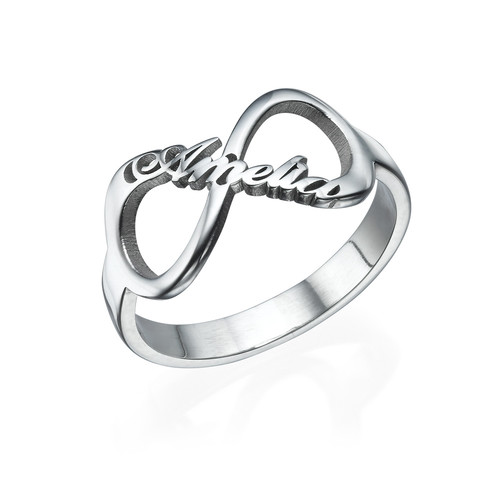 Infinity Name Ring in Silver