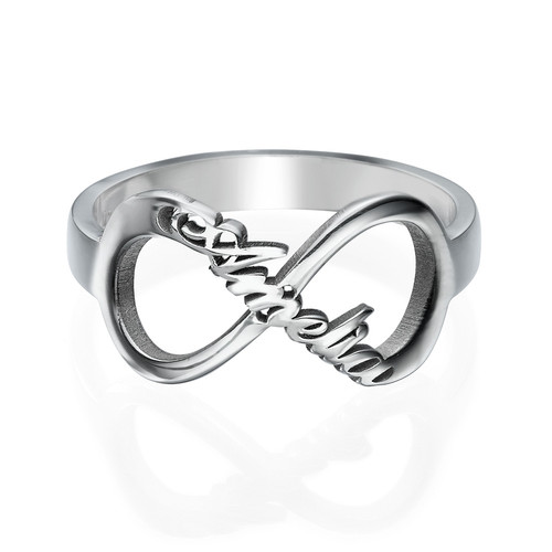 Infinity Name Ring in Silver