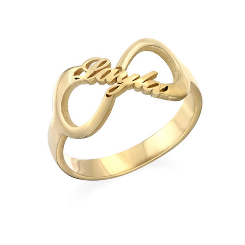 Infinity Name Ring with Gold Plating