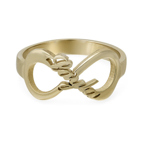 Infinity Name Ring with Gold Plating