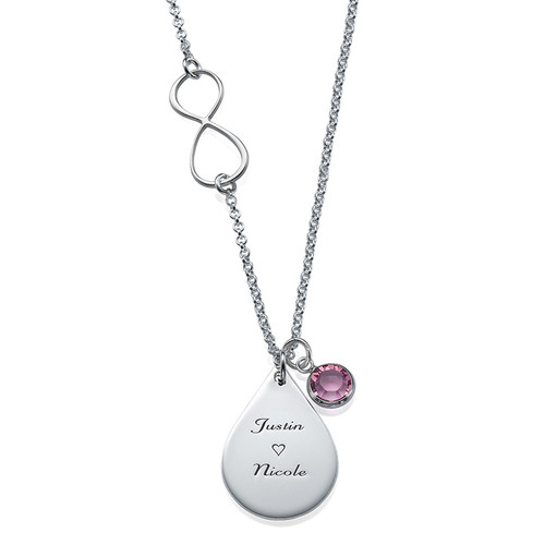 Infinity Necklace with Charms