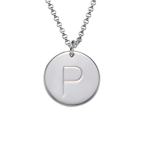 Initial Charm Pendant in Silver