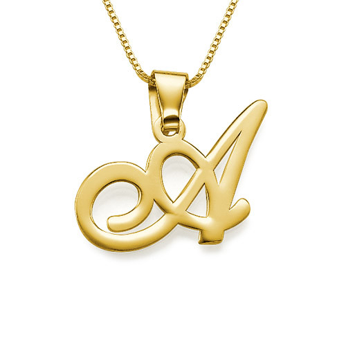 Initial Pendant in 18k Gold-Plating