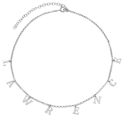 Name Choker in Sterling Silver