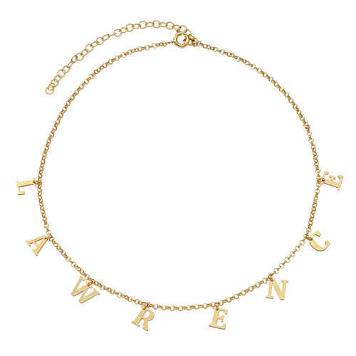 Name Choker in 18K Gold Plating