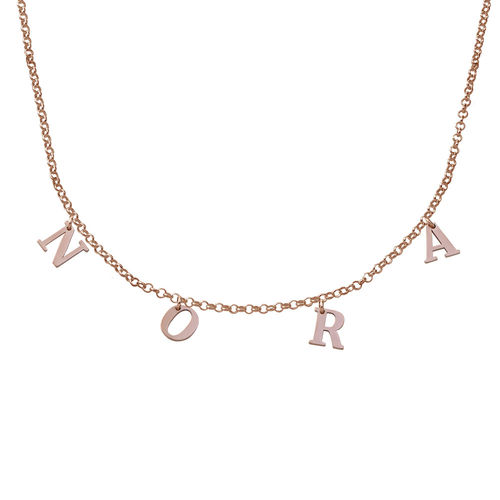 Name Choker in 18K Rose Gold Plating