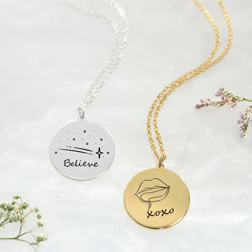 Inspirational Necklace In Gold Plating