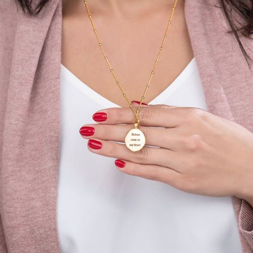 Jesus Christ Coin Necklace in Gold Plating