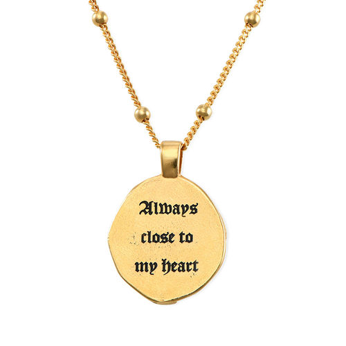 Jesus Christ Coin Necklace in Gold Plating